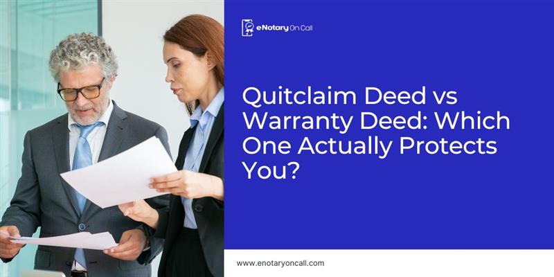 Quitclaim deed form notarization