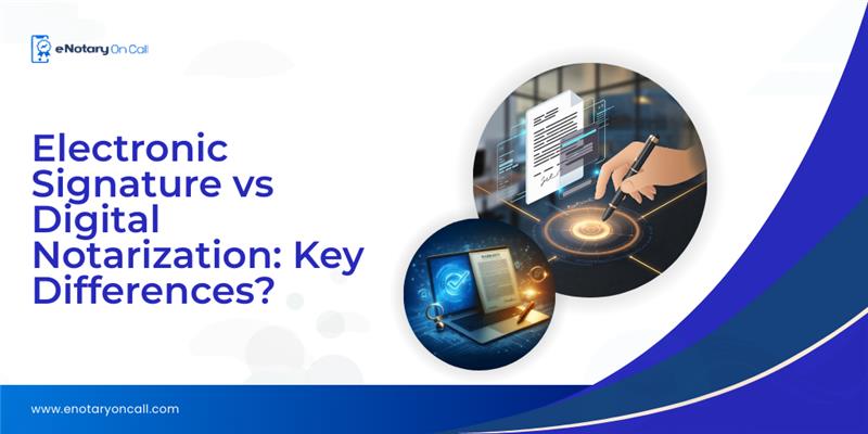 Electronic Signature vs Digital Notarization Key Differences