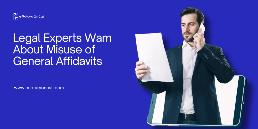 Legal Experts Warn About Misuse of General Affidavits 