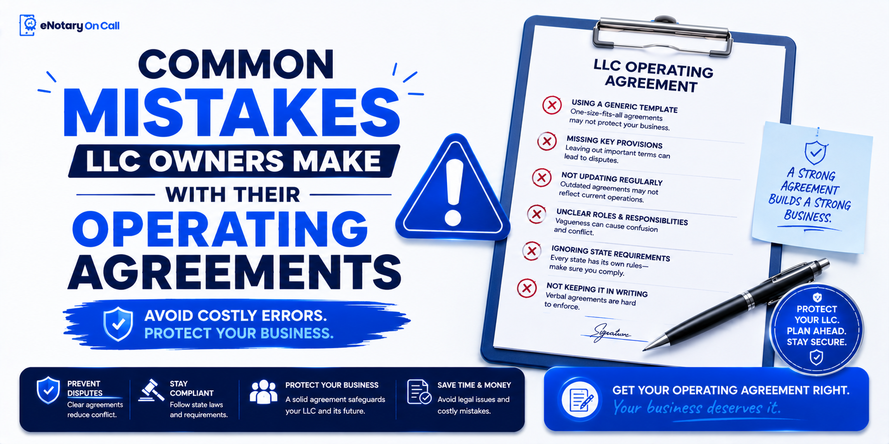 Common Mistakes LLC Owners Make With Their Operating Agreements