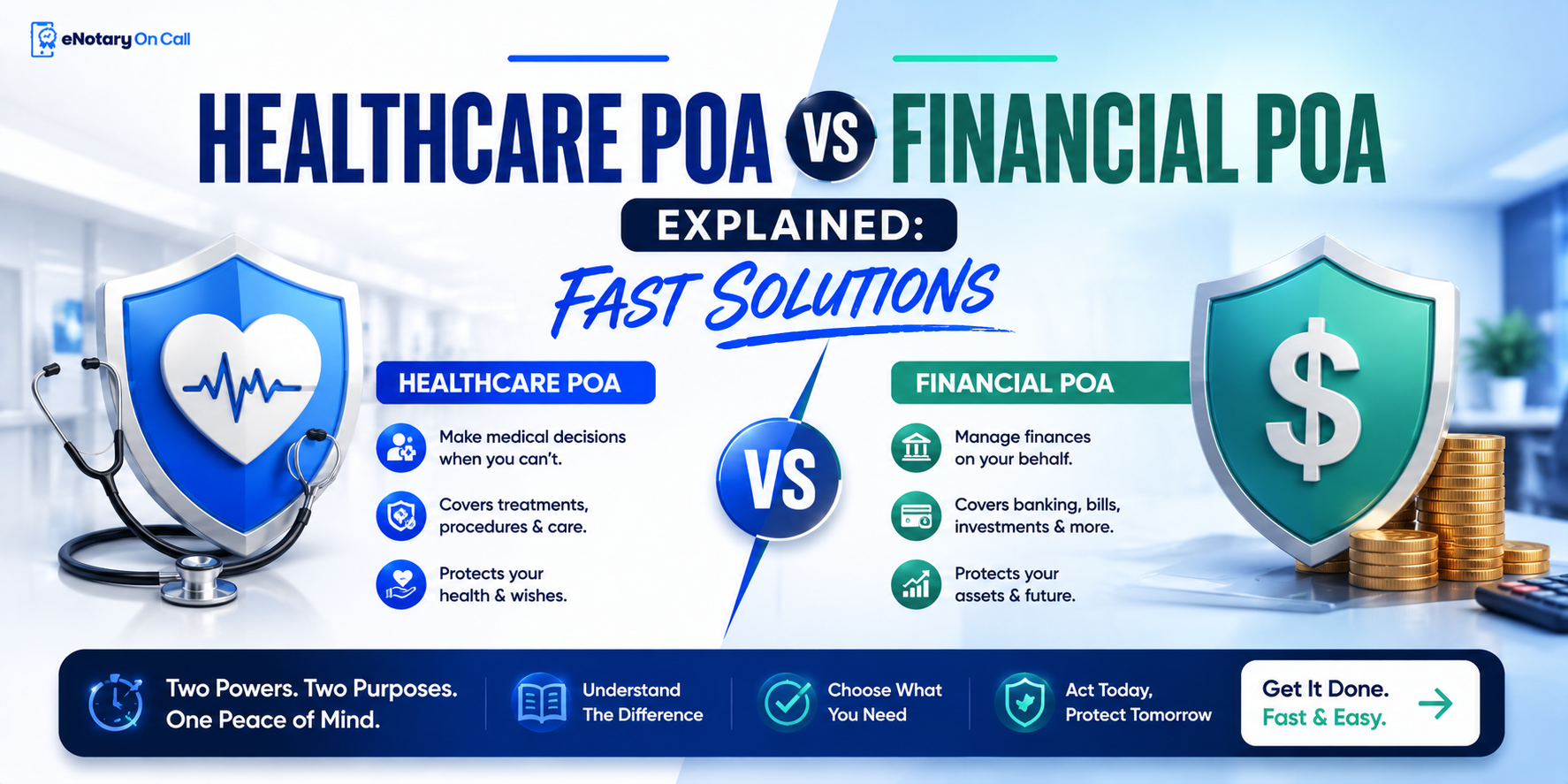 Healthcare POA vs Financial POA Explained Fast Solutions
