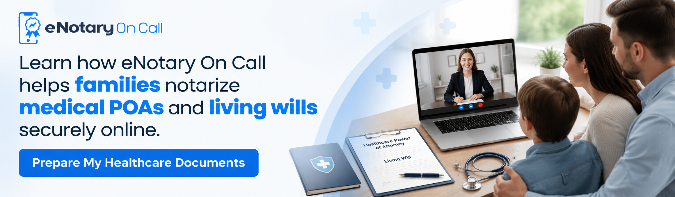 Learn how eNotary On Call helps families notarize medical POAs and living wills securely online.