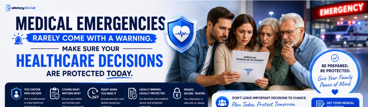 Medical emergencies rarely come with a warning. Make sure your healthcare decisions are protected today.