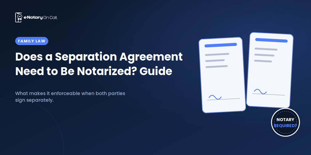 Separation Agreement Notarized