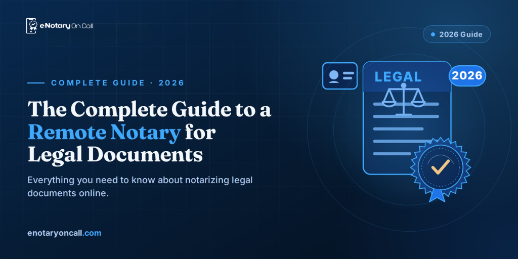 The Complete Guide to Using a Remote Notary for Legal Documents in 2026