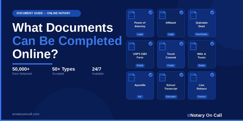 What Documents Can Be Completed Online?