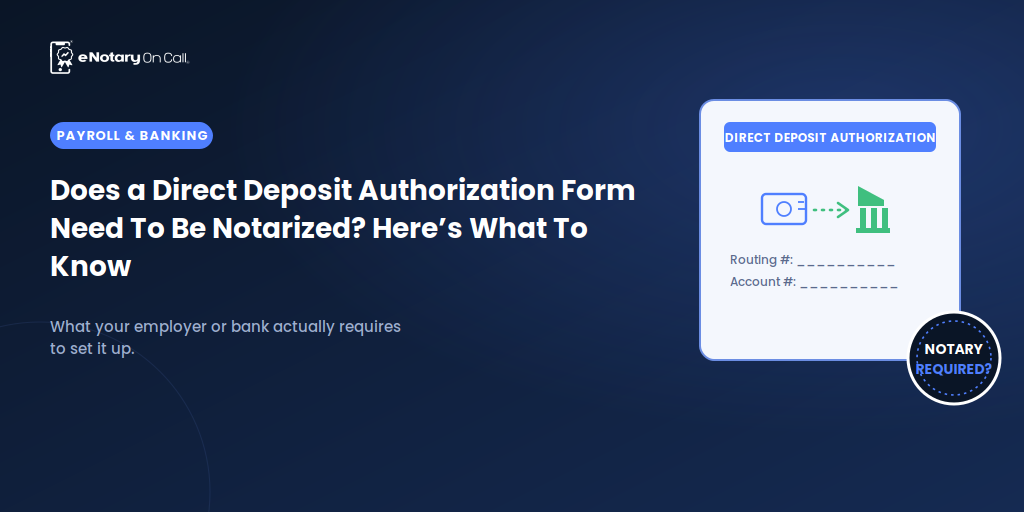 Direct Deposit Authorization Form
