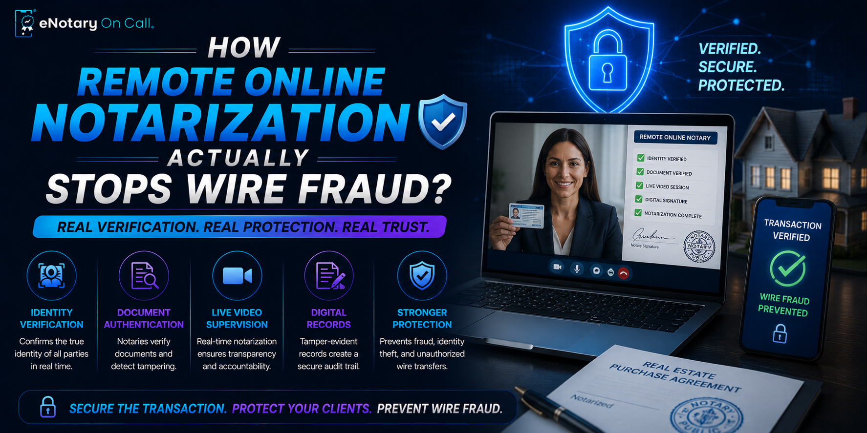 How Remote Online Notarization Actually Stops Wire Fraud