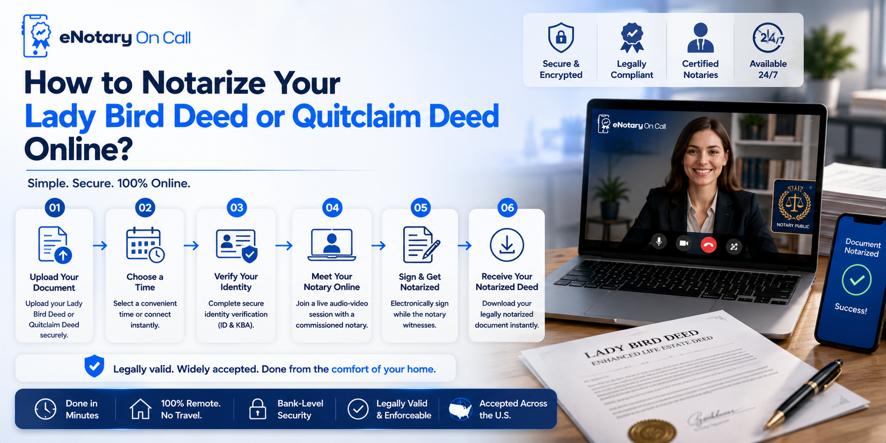 How to Notarize Your Lady Bird Deed or Quitclaim Deed Online