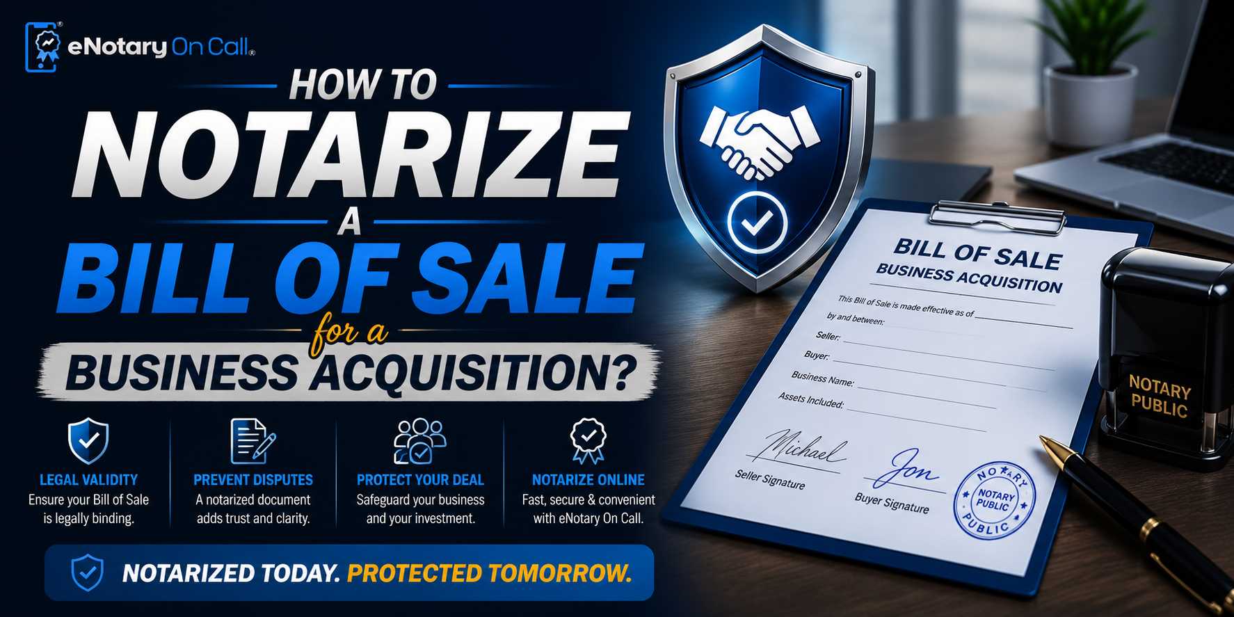 How to Notarize a Bill of Sale for a Business Acquisition