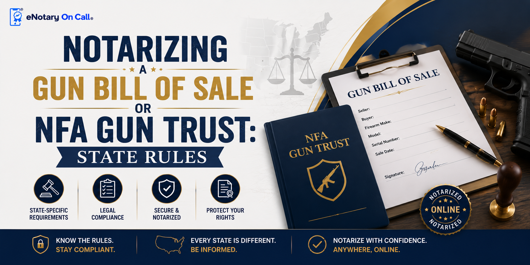 Notarizing a Gun Bill of Sale or NFA Gun Trust State Rules