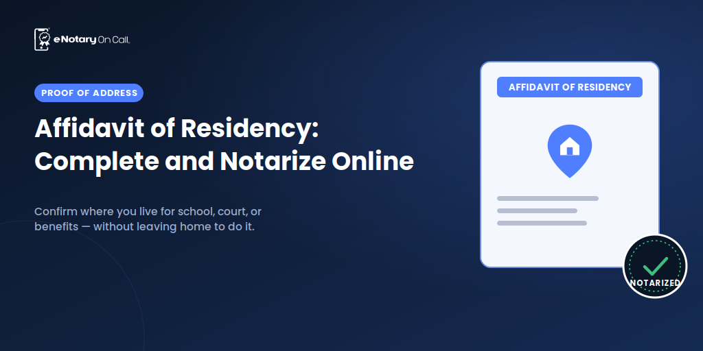 Affidavit of Residency