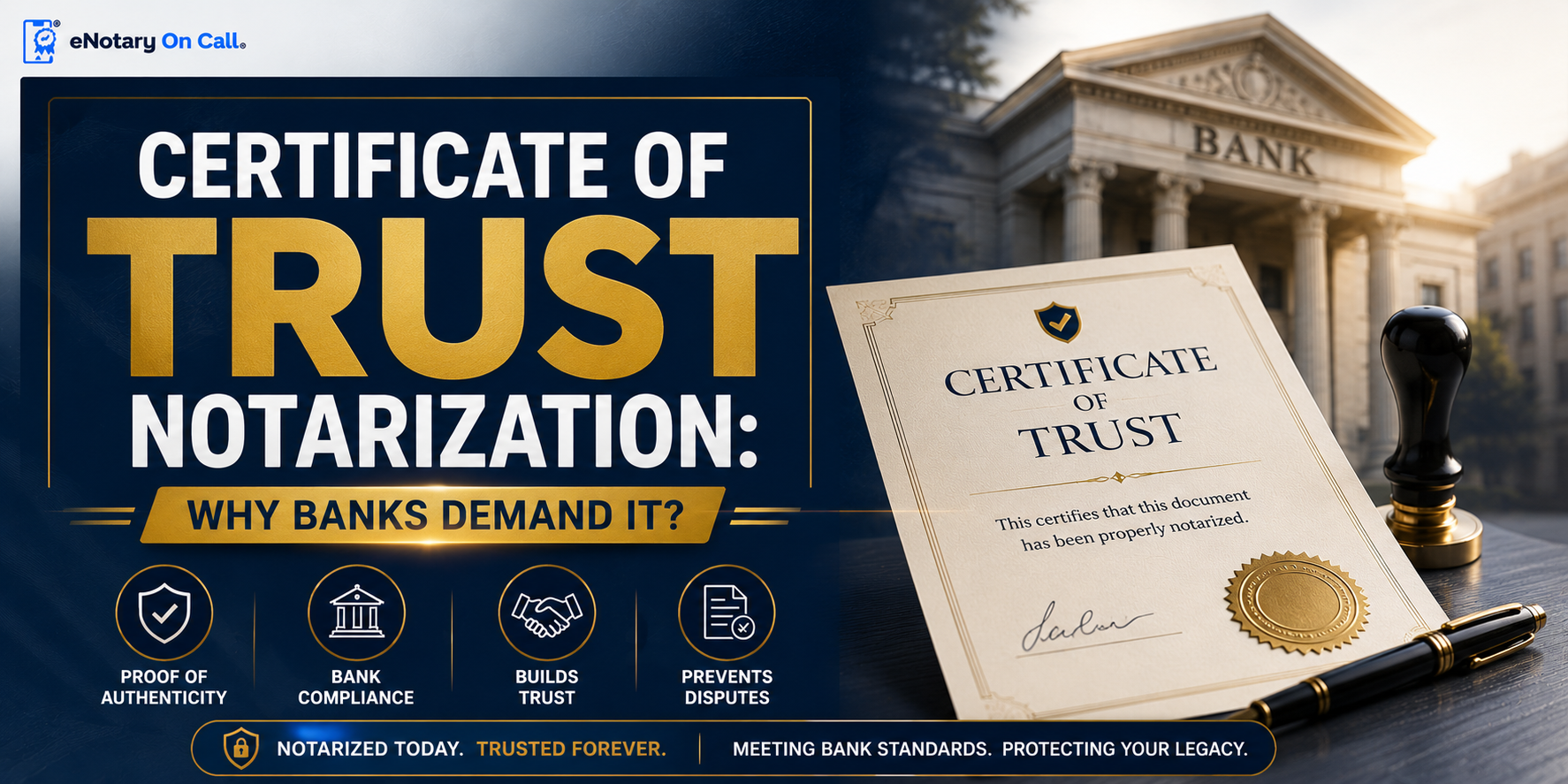 Certificate of Trust Notarization: Why Banks Demand It?