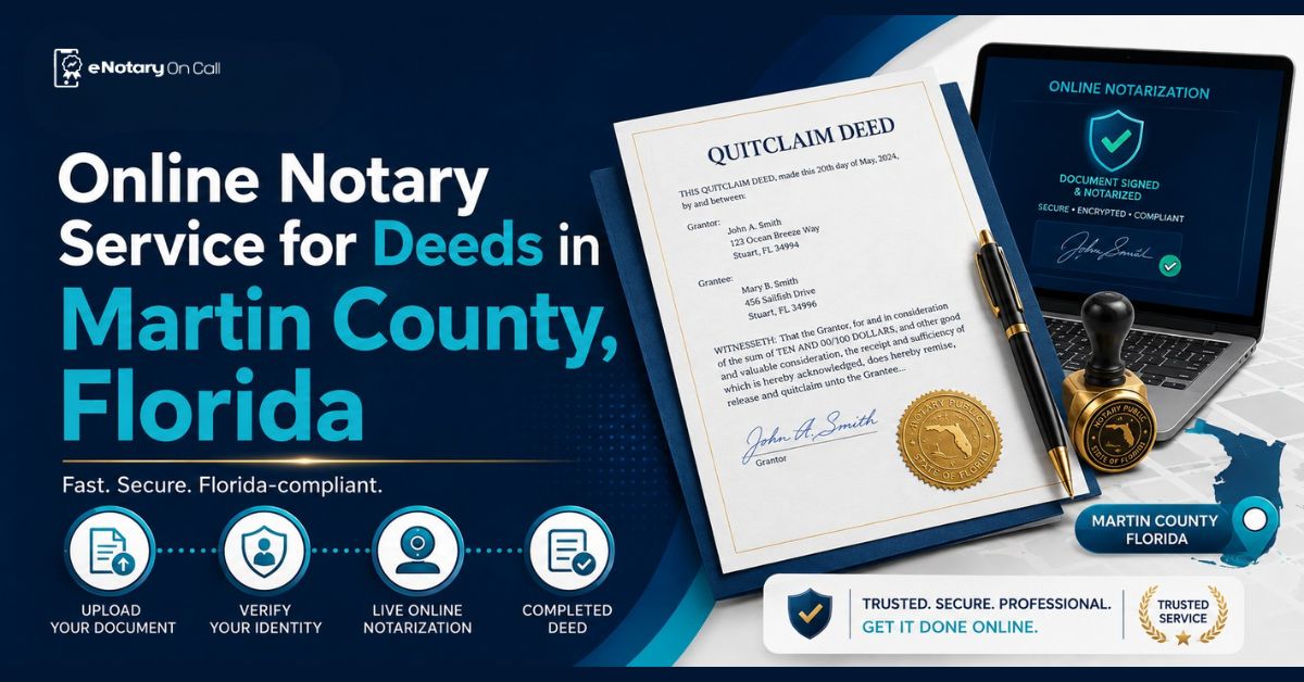 Online Notary Service for Deeds in Martin County, Florida